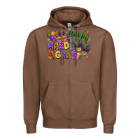 Chestnut happy mardi gras Zipper Hoodie - FaDigitalArtStudio