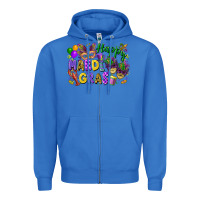 True Royal happy mardi gras Zipper Hoodie - FaDigitalArtStudio