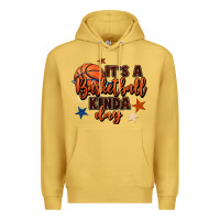 Antique Gold it's a basketball kinda day Premium Hoodie - FaDigitalArtStudio