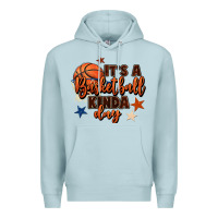 Blue Mist it's a basketball kinda day Premium Hoodie - FaDigitalArtStudio