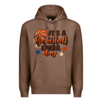 Chestnut it's a basketball kinda day Premium Hoodie - FaDigitalArtStudio