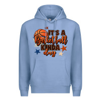 Colony Blue it's a basketball kinda day Premium Hoodie - FaDigitalArtStudio