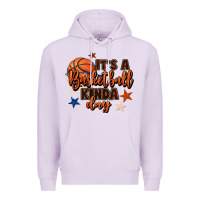Lilac it's a basketball kinda day Premium Hoodie - FaDigitalArtStudio