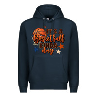 Navy it's a basketball kinda day Premium Hoodie - FaDigitalArtStudio