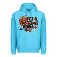 Ocean Blue it's a basketball kinda day Premium Hoodie - FaDigitalArtStudio