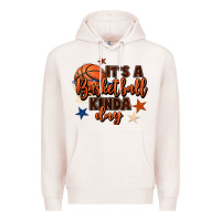 Pale Pink it's a basketball kinda day Premium Hoodie - FaDigitalArtStudio