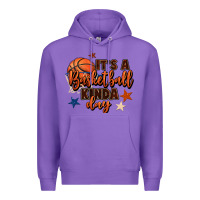 Purple it's a basketball kinda day Premium Hoodie - FaDigitalArtStudio