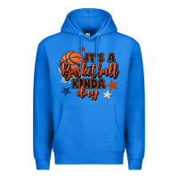 True Royal it's a basketball kinda day Premium Hoodie - FaDigitalArtStudio