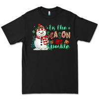 Black tis the season to sparkle snowman Premium Tee - MaliasSmallBusiness