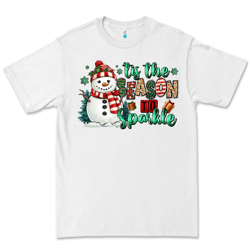 Tis The Season To Sparkle Snowman Premium Tee by MaliasSmallBusiness | Teevron