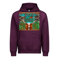 Mauve Wine whild child longhorn  cactus cowhide Urban Hoodie - Artiststas