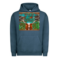 Pigment Midnight Navy whild child longhorn  cactus cowhide Urban Hoodie - Artiststas