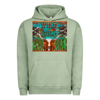 Pigment Oil Green whild child longhorn  cactus cowhide Urban Hoodie - Artiststas