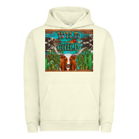 Pigment Pistachio whild child longhorn  cactus cowhide Urban Hoodie - Artiststas