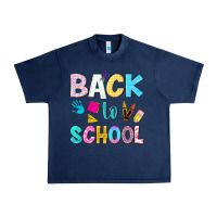 Navy back to school Urban Heavy Tee - NancyCooperArtShop