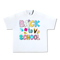 White back to school Urban Heavy Tee - NancyCooperArtShop