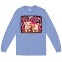 Colony Blue be mine valentine's day pigs Long Sleeve Tee - Jasminsmagicworld