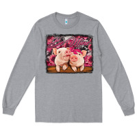 Heather Grey be mine valentine's day pigs Long Sleeve Tee - Jasminsmagicworld