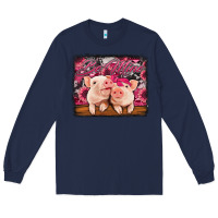 Navy be mine valentine's day pigs Long Sleeve Tee - Jasminsmagicworld