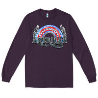 Plum American rainbow Long Sleeve Tee - HowdyJamesFarm
