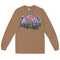 Toasted Coconut American rainbow Long Sleeve Tee - HowdyJamesFarm