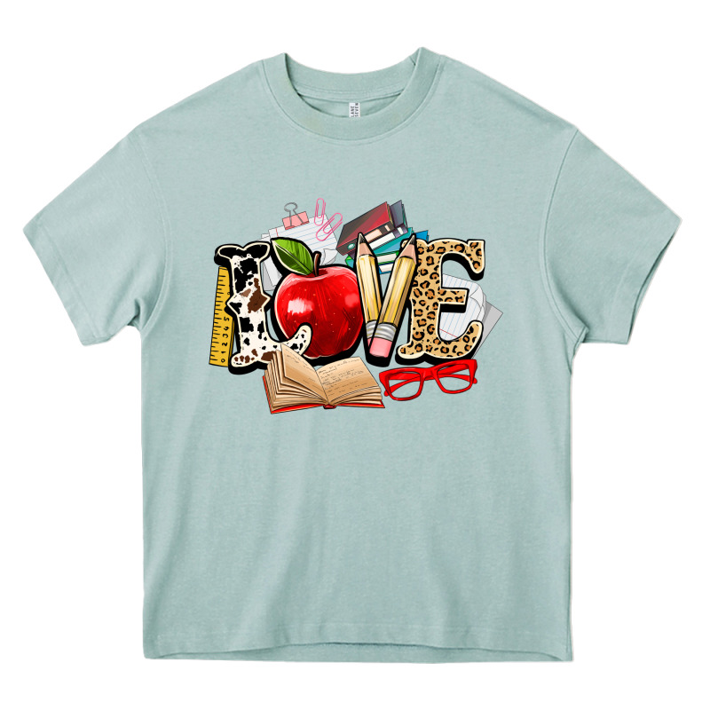 Teacher School Love Heavy Core Tee by NancyCooperArtShop | Teevron