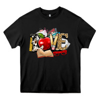 Black teacher school love Heavy Core Tee - NancyCooperArtShop