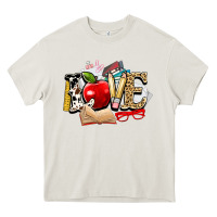Cream teacher school love Heavy Core Tee - NancyCooperArtShop