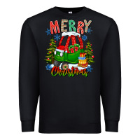 Black merry christmas car Premium Sweatshirt - CowhideDigitalArt