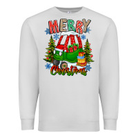 Dove Grey merry christmas car Premium Sweatshirt - CowhideDigitalArt