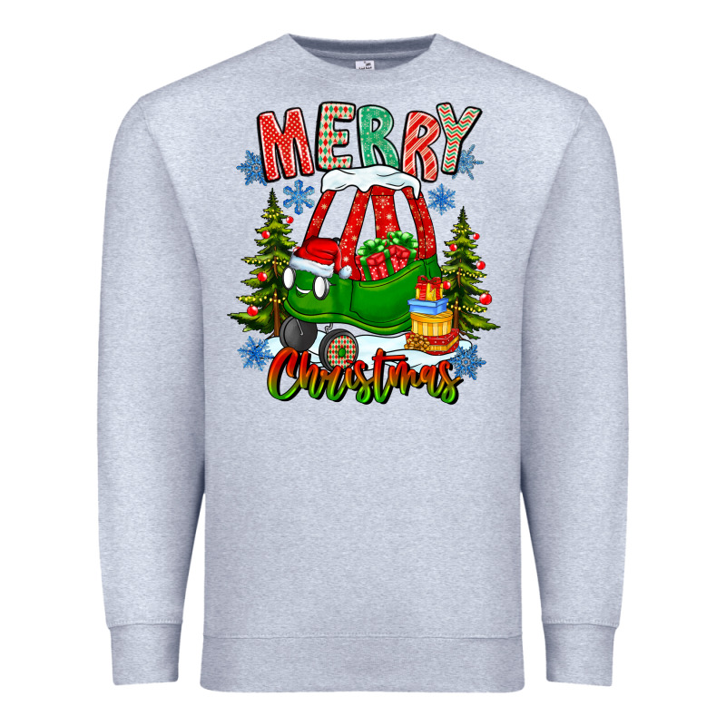 Merry Christmas Car Premium Sweatshirt by CowhideDigitalArt | Teevron