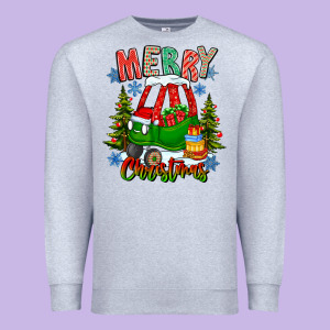 Merry Christmas Car Premium Sweatshirt Designed By Cowhidedigitalart
