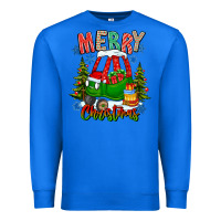 True Royal merry christmas car Premium Sweatshirt - CowhideDigitalArt