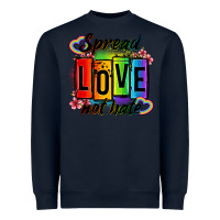 Navy spread love not hate Heavyweight Sweatshirt - OliviaCreatesArt