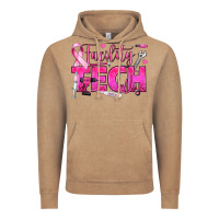 Vintage Coffee Breast Cancer Facility Tech Vintage Hoodie - texasbilliewilder