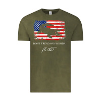 Vintage Olive Don_t Tread On Florida Governor Ron DeSantis 2022 USA Flag Vintage Tee - minhPixels