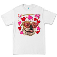 White valentine's day  brown english bulldog Premium Tee - RanaPortraitStore