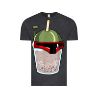 Vintage Black bubble fett boba tea funny sci fi pun pearl milk tea gift t shirt Vintage Tee - minhPixels