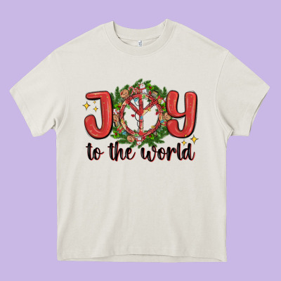 Joy To The World Heavy Core Tee Designed By Maliassmallbusiness