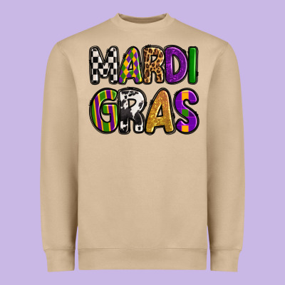 Mardi Gras Copy Heavyweight Sweatshirt Designed By Oliviacreatesart