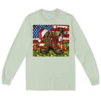 Matcha Army Veteran Boots Christmas Tumbler 4th of july Long Sleeve Tee - HowdyJamesFarm