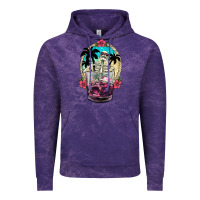 Cloud Purple summer skeleton cocktail Vintage Hoodie - NancyCooperArtShop