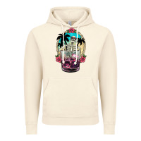 Vintage Artic summer skeleton cocktail Vintage Hoodie - NancyCooperArtShop