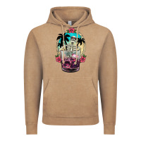 Vintage Coffee summer skeleton cocktail Vintage Hoodie - NancyCooperArtShop