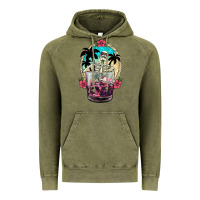 Vintage Olive summer skeleton cocktail Vintage Hoodie - NancyCooperArtShop