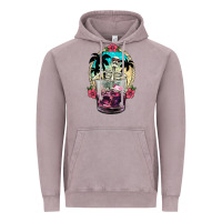 Vintage Zinc summer skeleton cocktail Vintage Hoodie - NancyCooperArtShop