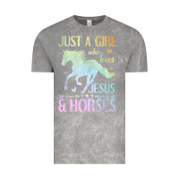Cloud Rock Jesus And Horses, Horse Gifts For Girls, Women Vintage Tee - minhPixels