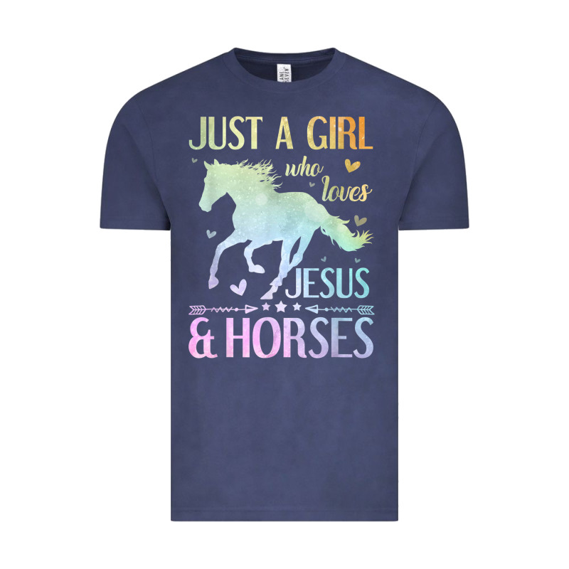 Jesus And Horses, Horse Gifts For Girls, Women Vintage Tee by minhPixels | Teevron