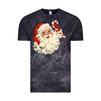 Cloud Black santa vintage face Vintage Tee - minhPixels