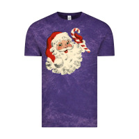 Cloud Purple santa vintage face Vintage Tee - minhPixels